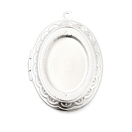 Rack Plating Brass Locket Pendants KK-K277-05S-1