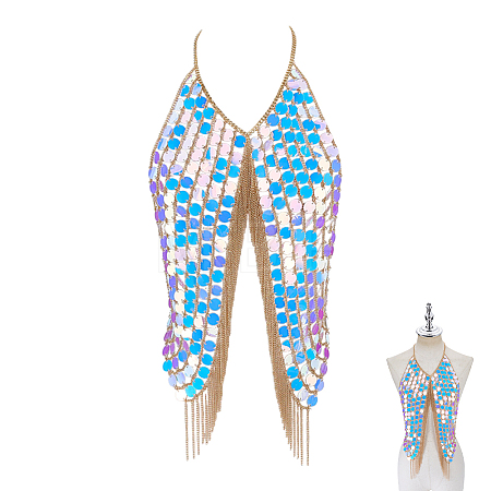 1Pc Flat Round Acrylic Sequin Body Chains AJEW-GA0010-40-1