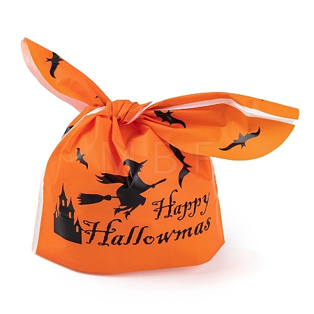 100Pcs Rabbit Shaped Halloween Candy Plastic Bags ABAG-U001-02A-1