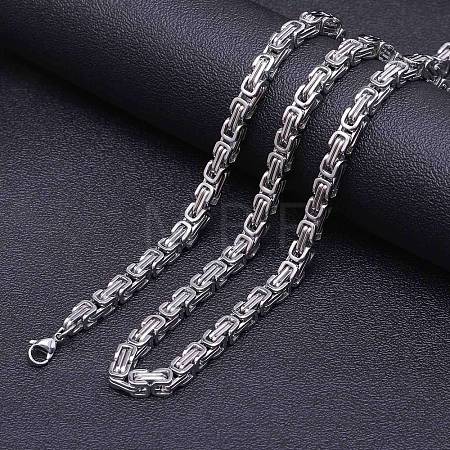 4mm Stainless Steel Byzantine Chain Necklaces FS-WG56795-01-1