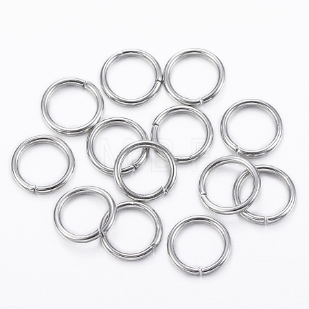 Tarnish Resistant 304 Stainless Steel Open Jump Rings X-STAS-H555-10P-1