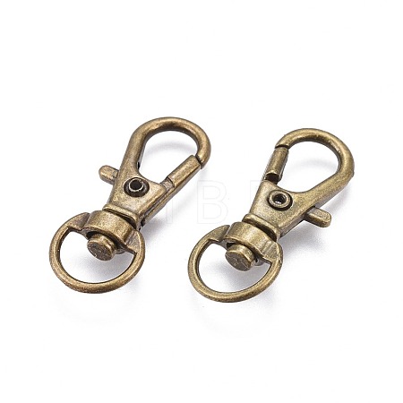 Alloy Swivel Lobster Claw Clasps X-IFIN-E548Y-AB-1