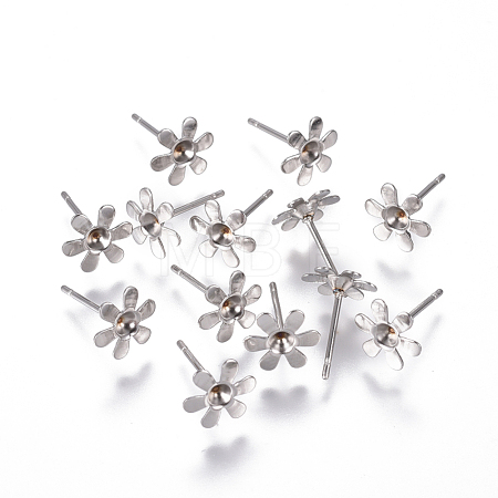 Non-Tarnish 304 Stainless Steel Ear Stud Components STAS-F222-045-1