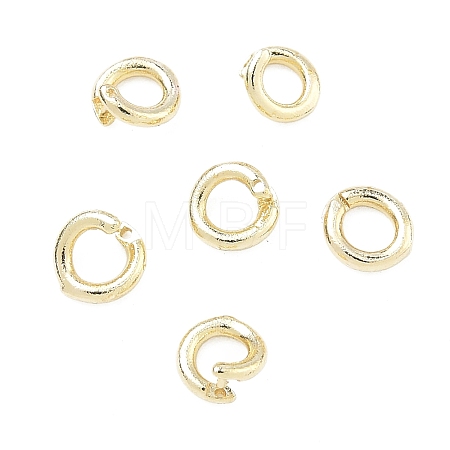 Brass Locking Jump Rings KK-C251-22G-1