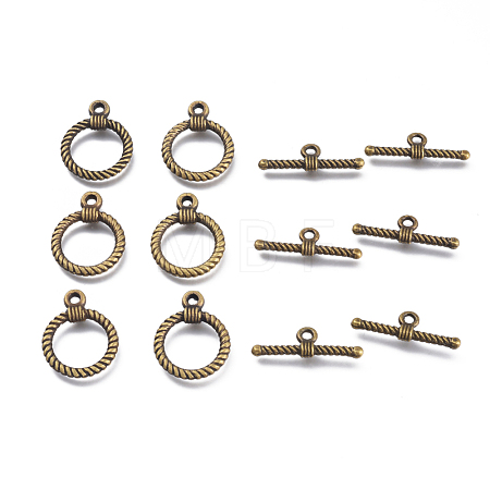Alloy Toggle Clasps PALLOY-F178-01AB-NF-1
