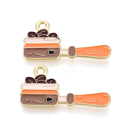 Alloy and Enamel Pendants PALLOY-T093-10G-1