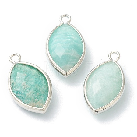 Natural Amazonite Pendants X-G-B009-01P-L-1