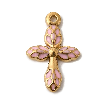 304 Stainless Steel Enamel Pendants STAS-G386-05G-1