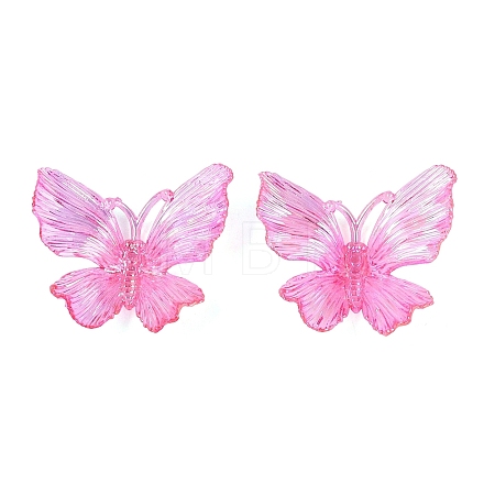 Transparent Plastic Pendants KY-N025-44G-1