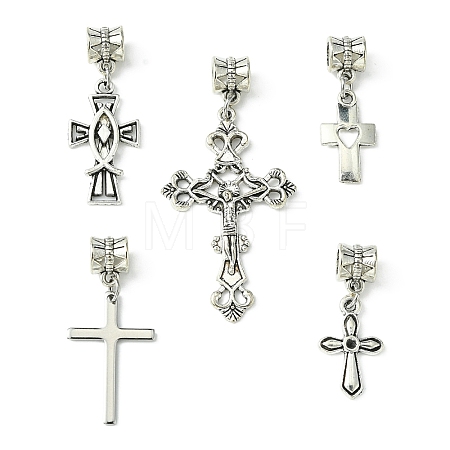 Tibetan Style Alloy European Dangle Charms PALLOY-JF02389-1