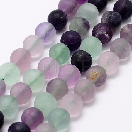 Natural Fluorite Bead Strands G-A163-06-6mm-1