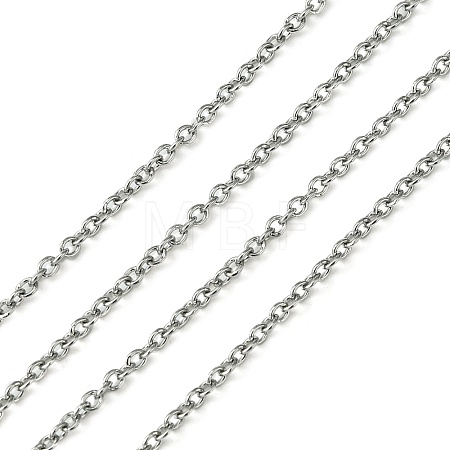 Tarnish Resistant 304 Stainless Steel Cable Chains CHS-O005-19B-1