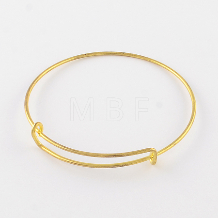 Adjustable Iron Expandable Bangle Making BJEW-R038-G-1