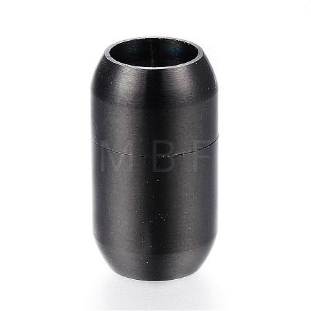 304 Stainless Steel Magnetic Clasps with Glue-in Ends STAS-G101-34B-1