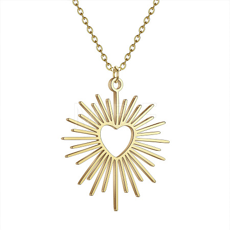 304 Stainless Steel Laser Cut Pendant Necklaces FS-WGA4904-23-1