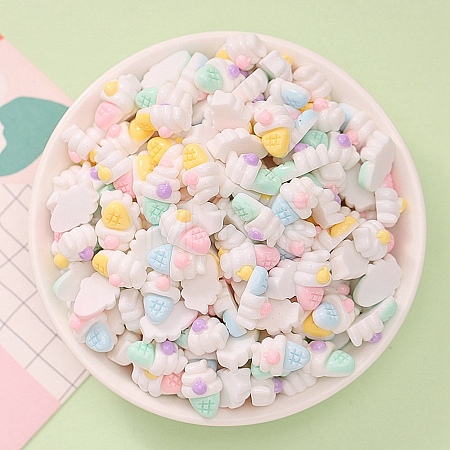 Opaque Resin Decoden Cabochons CRES-F030-01I-1