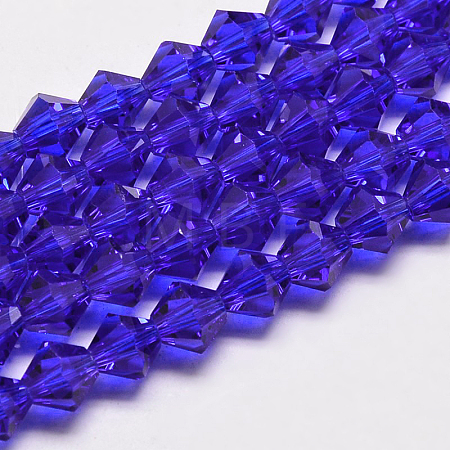 Imitate Austrian Crystal Bicone Glass Beads Strands LS-GLAA-F029-6x6mm-06-1