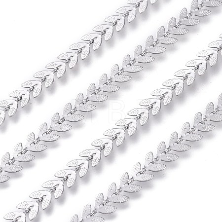 Non-Tarnish 3.28 Feet 304 Stainless Steel Cobs Chain X-CHS-P011-07P-1