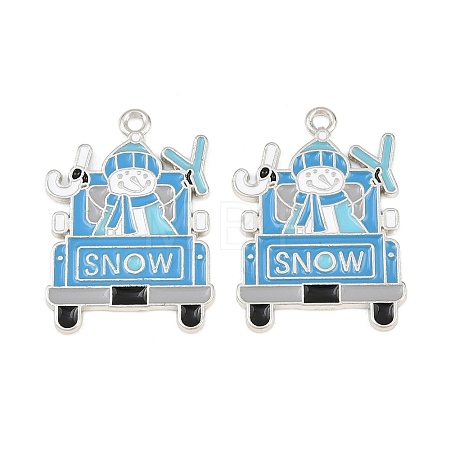 Rack Plating Alloy Enamel Pendants AL-CBA2B10-05P-03-1