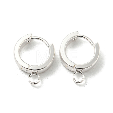 201 Stainless Steel Huggie Hoop Earrings Findings STAS-A167-01S-S-1