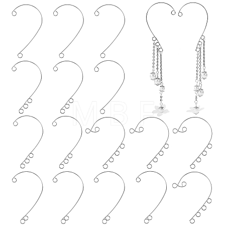16Pcs 4 Style 316 Stainless Steel Ear Cuff Findings STAS-SZ0002-54-1