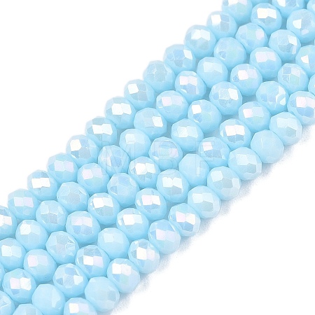 Electroplate Glass Beads Strands EGLA-A044-P3mm-B06-1
