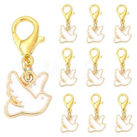 10Pcs Alloy Enamel Pendant Decorations HJEW-YW00355-1