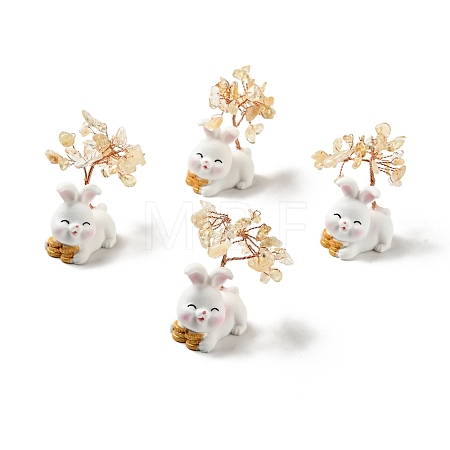 Natural Citrine Tree Display Decorations DJEW-E007-01RC-03-1