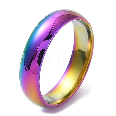 Ion Plating(IP) 304 Stainless Steel Flat Plain Band Rings STAS-I160-B-17mm-M-1