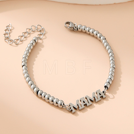 Mother's Day 304 Stainless Steel Link Bracelets WG01C4C-01-1