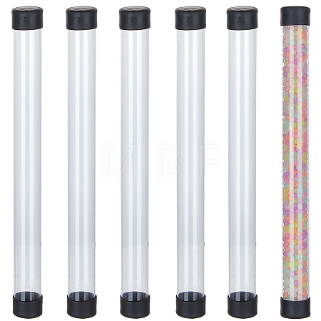 Transparent PVC Plastic Bead Storage Tubes AJEW-CY0002-92A-1
