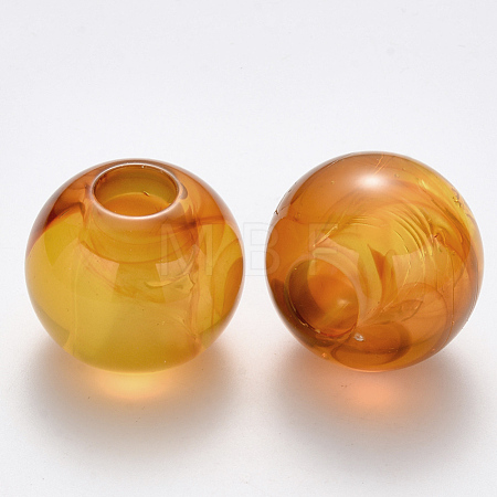 Acrylic Large Hole Beads OACR-R074-04C-1