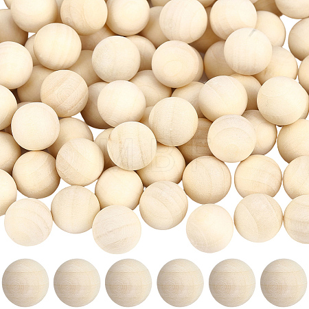 150Pcs Unfinished Wood Beads WOOD-PA0001-83B-1