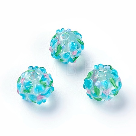 Handmade Bumpy Lampwork Beads LAMP-E021-07A-1