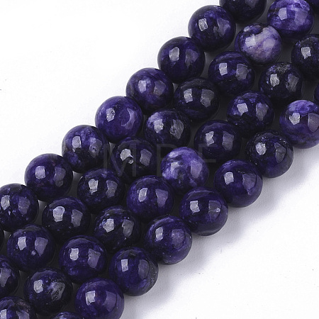 Natural Charoite Beads Strands G-S150-57-6mm-1