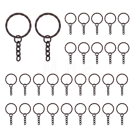 100Pcs Iron Split Key Rings IFIN-DC0001-03-1