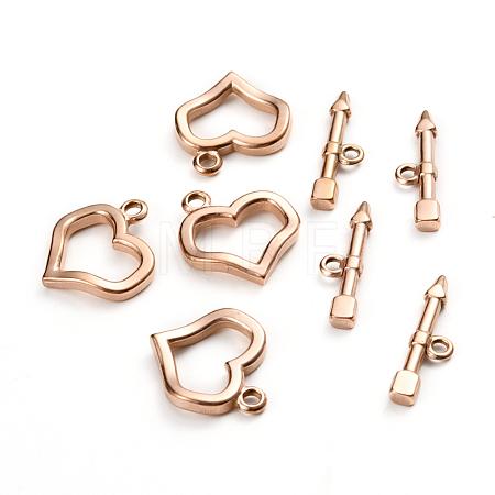 Ion Plating(IP) 304 Stainless Steel Toggle Clasps STAS-D142-02A-RG-1