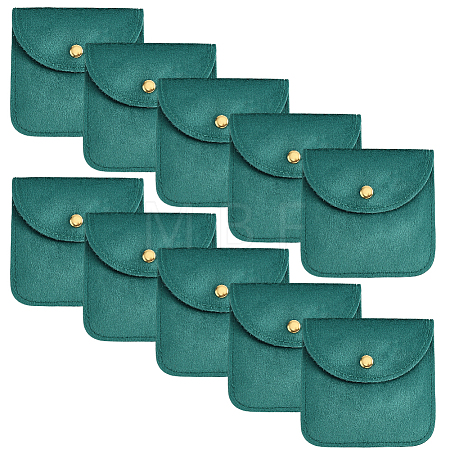 10Pcs Velvet Jewelry Storage Bags with Snap Button ABAG-HY0001-17A-1