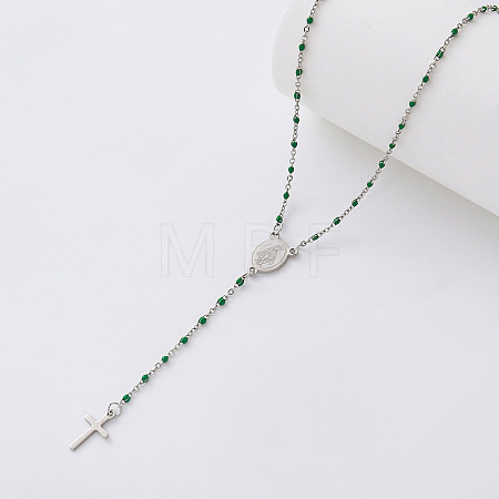 Vintage Resin Rosary Bead Necklaces XV4325-3-1