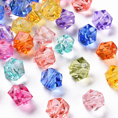 Transparent Acrylic Beads TACR-S154-15B-1
