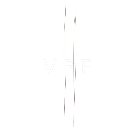 Iron Collapsible Big Eye Beading Needles TOOL-R095-04-1