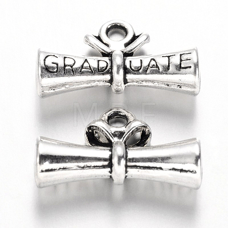 Tibetan Style Alloy Charms TIBEP-35076-AS-NR-1