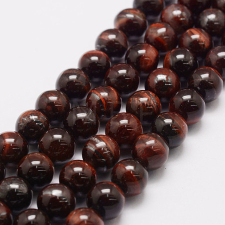 Natural Tiger Eye Bead Strands G-P230-14-8mm-1