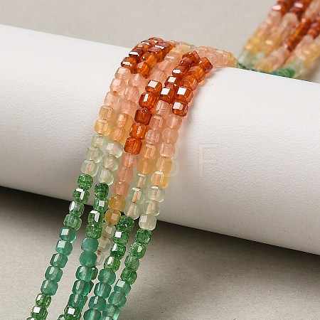 Gradient Color Cubic Zirconia Bead Strands ZIRC-F144-02C-1