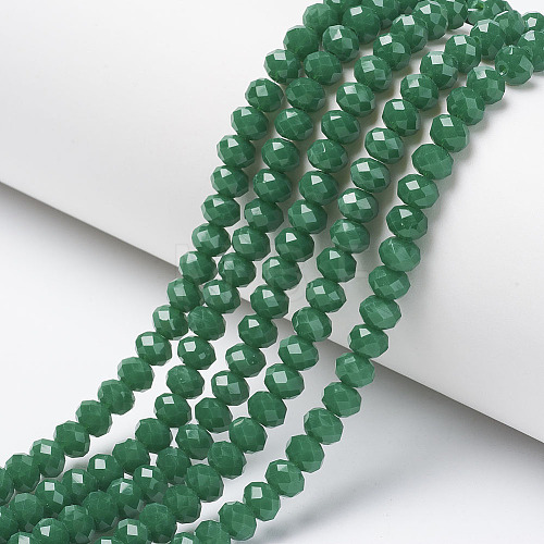 Opaque Solid Color Imitation Jade Glass Beads Strands EGLA-A044-P8mm-D09-1