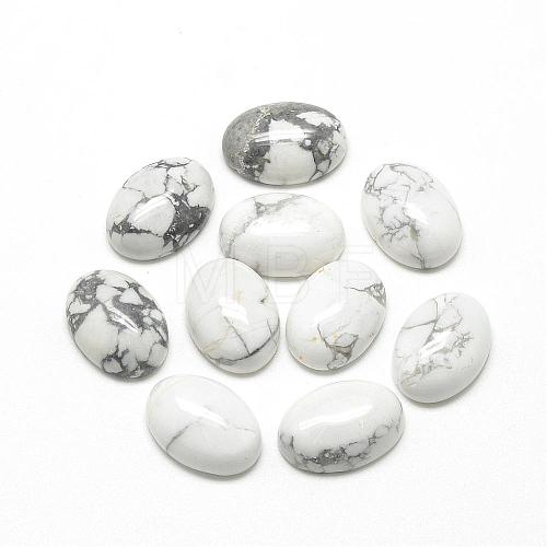 Natural Howlite Cabochons G-R415-14x10-29-1