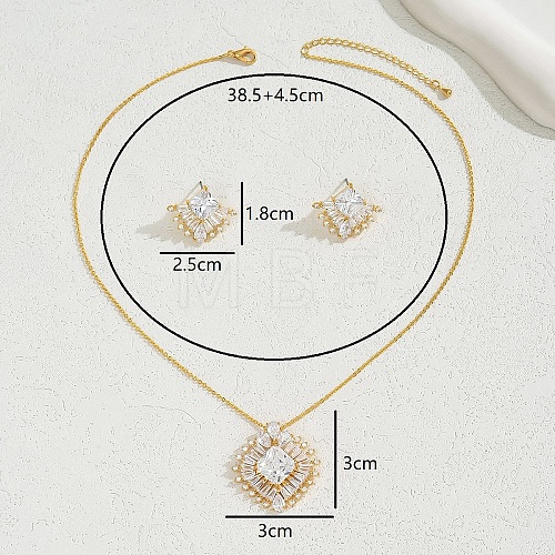 Luxury Micro-Inlaid Zircon Jewelry Set for Wedding Party Banquet. GM3936-1