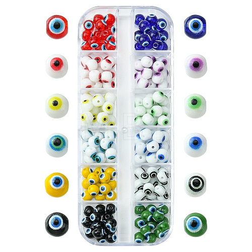 156Pcs 12 Colors Baking Painted Glass Beads DGLA-FS0001-04-1