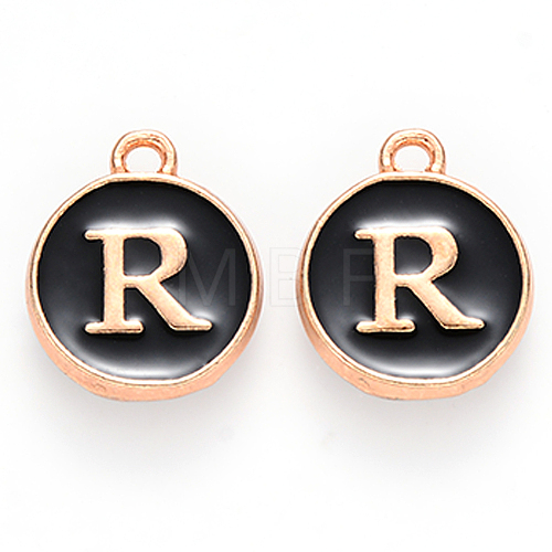 Golden Plated Alloy Charms X-ENAM-S118-02R-1