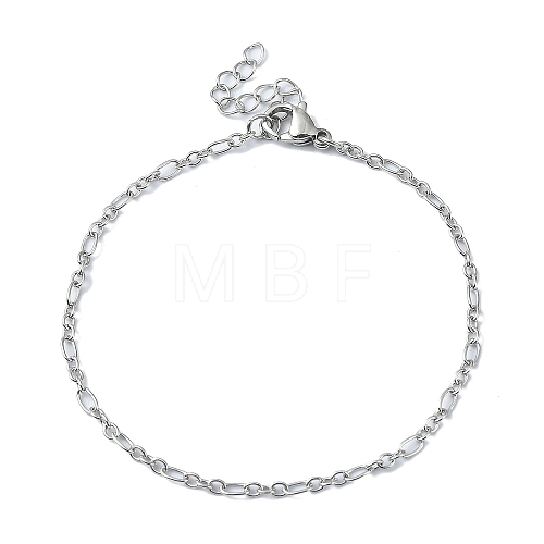 316 Surgical Stainless Steel Figaro Chain Bracelets for Women BJEW-D023-03P-1